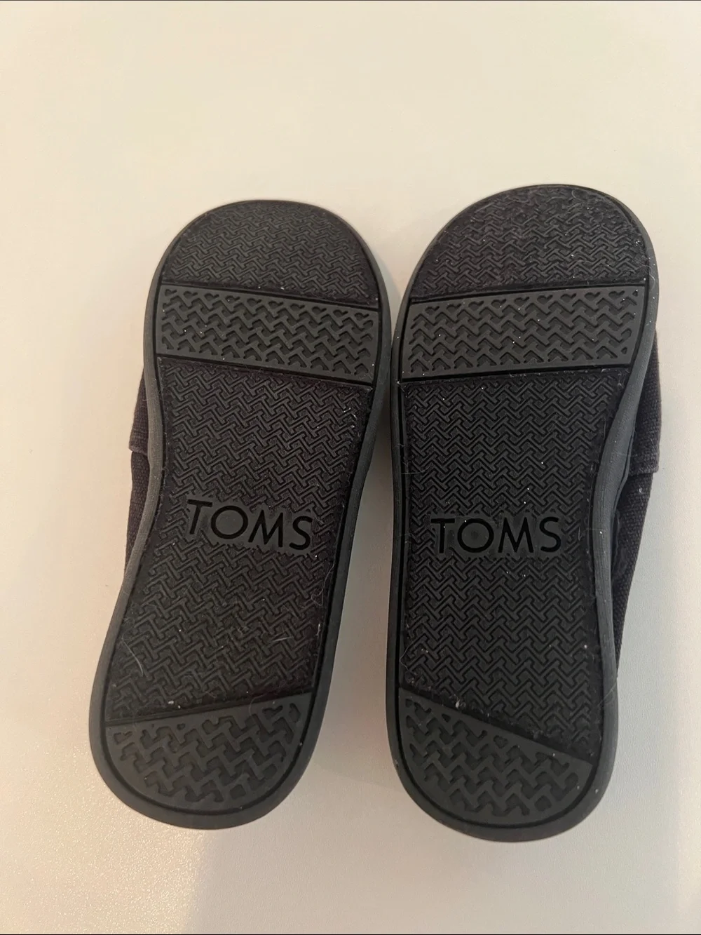 Toms Kids Black Canvas Slip-On Moccasins